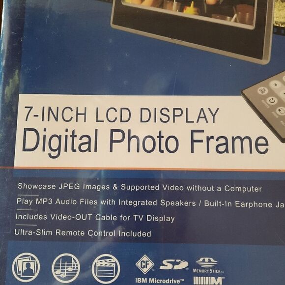 NWT  7 " LCD  DISPLAY DIGITAL  PHOTO FRAME - Picture 2 of 7